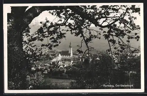AK Hartberg, Teilansicht mit Kirche