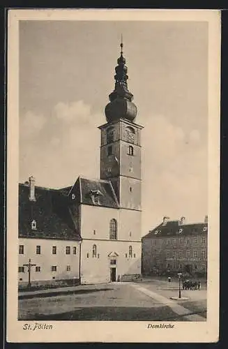 AK St. Pölten, Blick zur Domkirche