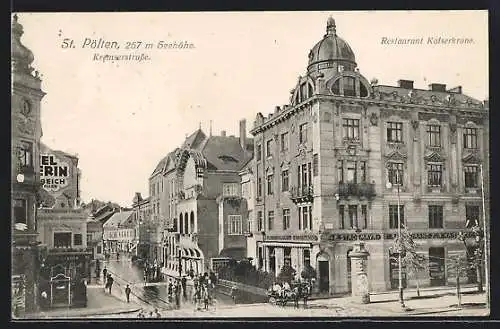 AK St. Pölten, Restaurant Kaiserkrone und Kremserstrasse