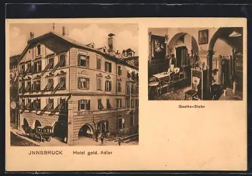 AK Innsbruck, Hotel goldener Adler, Goethe Stube