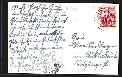 AK Maria Lankowitz, Strassenpartie mit Kirche