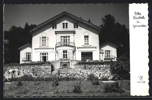 AK Gmunden, Vorderansicht der Villa Elisabeth