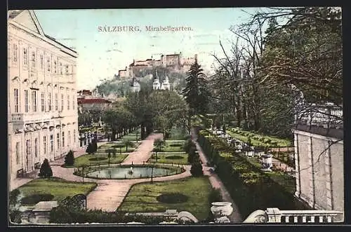 AK Salzburg, Mirabellgarten und Festung