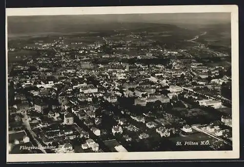AK St. Pölten /N.Ö., Fliegeraufnahme