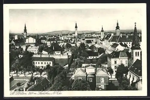 AK St. Pölten /N.Ö., Stadtansicht aus der Vogelschau