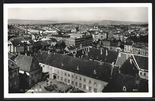AK St. Pölten /N.Ö., Stadtansicht aus der Vogelschau