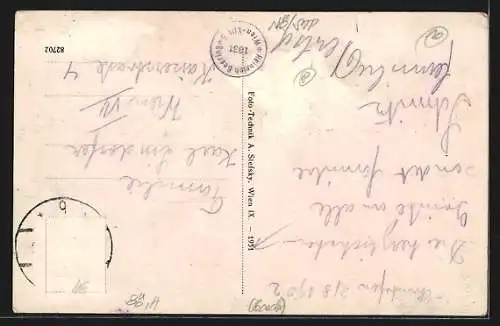 AK Christofen, Ortsansicht mit Feld im Vordergrund