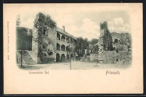 AK Friesach, Romanischer Hof mit Ruinen