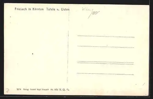 AK Friesach, Totalansicht v. Osten aus