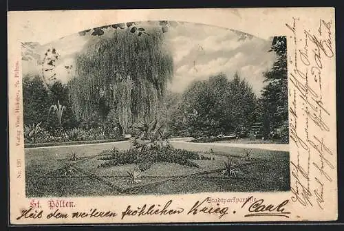 AK St. Pölten, Park mit Birke