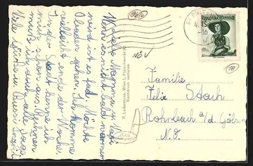 AK St. Pölten /N.Ö., Panorama mit Rathausplatz