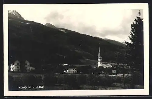 AK Rinn /Tirol, Ortspartie mit Gasthof Pension zur Post
