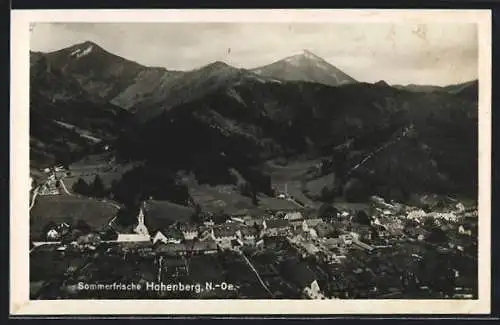 AK Hohenberg /N.Ö., Ortsansicht mit Bergpanorama