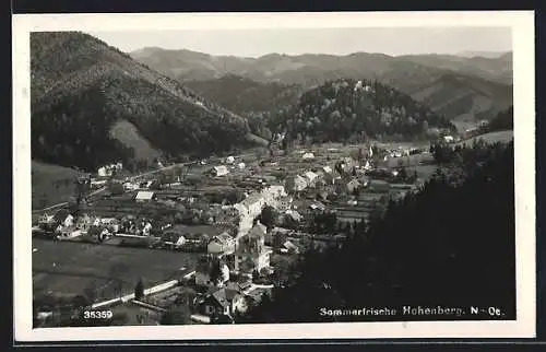 AK Hohenberg /N.-Oe., Ortsansicht mit Berghintergrund