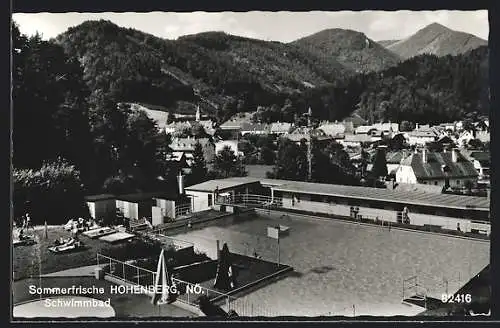 AK Hohenberg /N.Ö., Teilansicht mit Schwimmbad