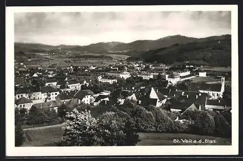 AK St. Veit a. d. Glan, Ortsansicht im Sonnenschein