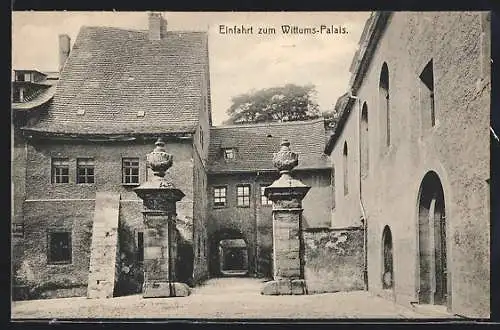 AK Weimar / Thür., Einfahrt zum Wittums-Palais