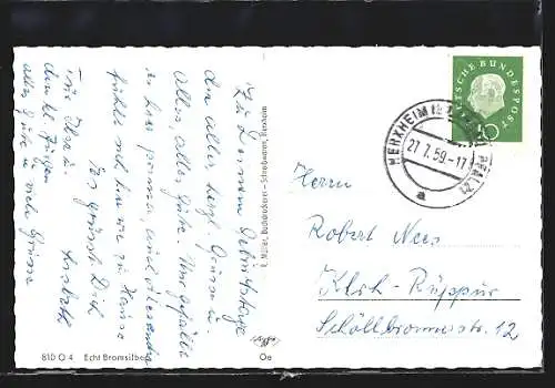 AK Herxheim / Pfalz, Schwimmbad, Bonifatiusstrasse, Radiofabrik Akkord