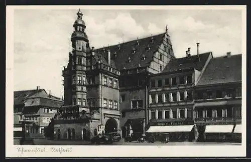 AK Schweinfurt, Partie vor dem Rathaus