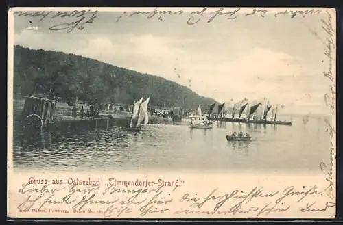 AK Timmendorfer Strand, Strandansicht mit Booten