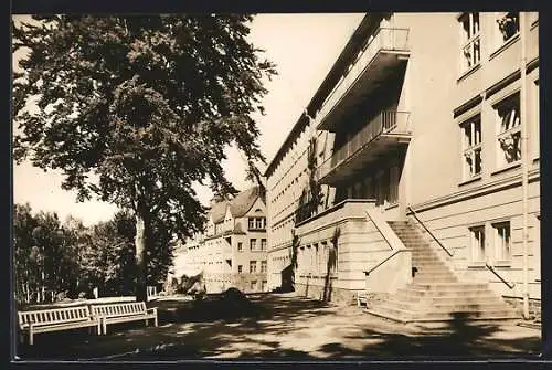 AK Rodewisch i. V., Bergarbeiter-Krankenhaus Obergölzsch, Teilansicht