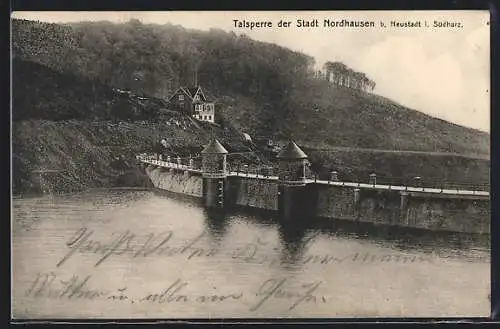 AK Nordhausen / Harz, Blick zur Talsperre der Stadt Nordhausen