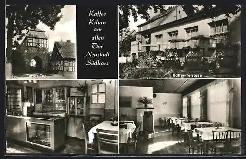AK Neustadt /Südharz, Cafe Kilian am alten Tor, Innenansichten