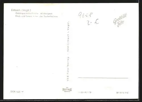 AK Erlbach / Vogtl., Klub- und Lesezimmer des Ferienheimes