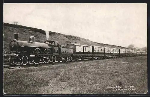 AK Englische Eisenbahn-Lokomotive der L. & N. W. Railway, 1897