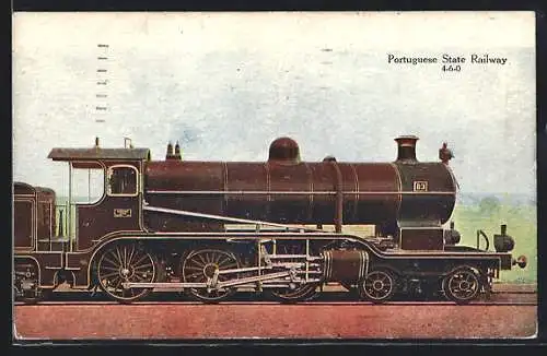 AK Englische Eisenbahn-Lokomotive No. 83 der Portuguese State Railway 4-6-0