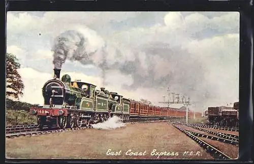 AK Englische Eisenbahn-Lokomotive No. 1625 der N. E. R., East Coast Express