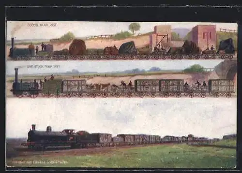 AK The London & North Western Railway, Goods Train 1837, LIve stock Train 1837, Present Bay Express Goods-Train