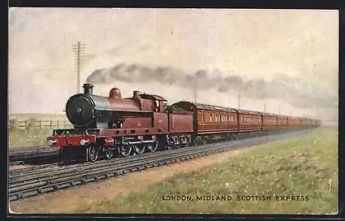 AK London Midland Scottish Express, englische Eisenbahn