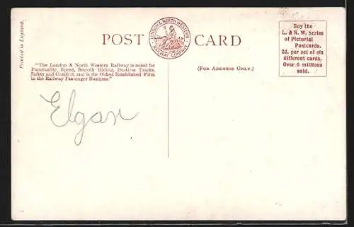 AK London & North Western Local Train passing over bushey water troughs, englische Eisenbahn