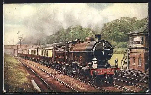 AK Southern Belle passing Tooting Bec Common, englische Eisenbahn