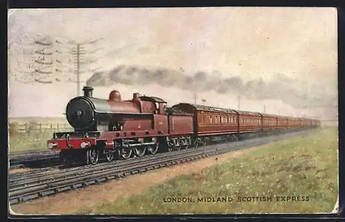 AK London Midland Scottish Express, englische Eisenbahn