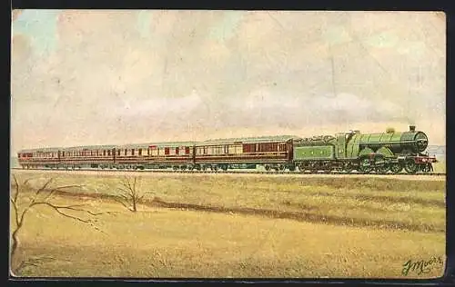 Künstler-AK Great Northern Train, London-Sheffield-Manchester Service