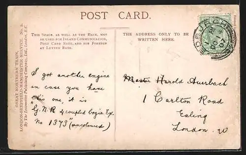 Künstler-AK Great Northern Train, London-Sheffield-Manchester Service