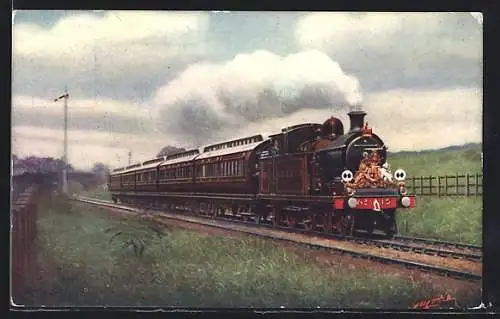 Künstler-AK Royal Train near Banstead, LB & SC Ry.