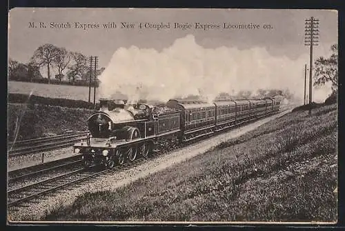AK MR Scotch Express with New 4 Coupled Bogie Express Locomotive on