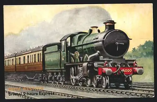Künstler-AK Great Western, Bristol 2-hours Express