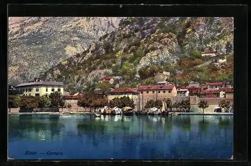 AK Kotor / Cattaro, Ortspartie im Gebirge