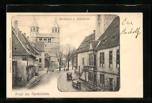 AK Gandersheim, Marktplatz und Stiftskirche