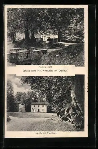 AK Hainhaus im Odenw., Römergericht, Kapelle mit Pfarrhaus