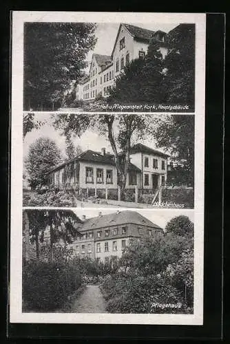 AK Kork, Heil- und Pflegeanastalt, Hauptgebäude, Mädchenhaus, Pflegehaus