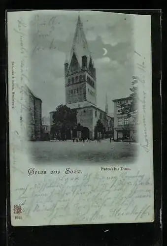 Mondschein-AK Soest, Patroklus-Dom