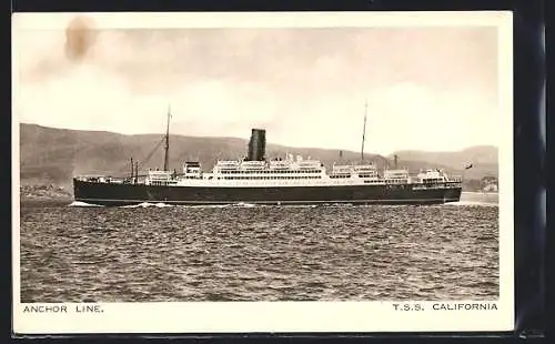AK Passagierschiff TSS California, Anchor Line