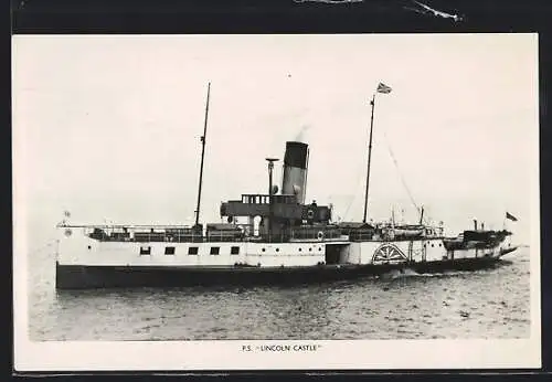 AK Passagierschiff P.S. Lincoln Castle auf hoher See