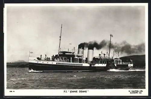AK Passagierschiff PS Jeanie Deans unter Volldampf