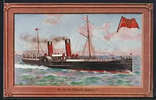 Künstler-AK RMS Monas Queen in voller Fahrt